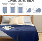 24 Pcs Fleece Blankets Bulk 60 x 50 in, Throw Blankets in Bulk for Wedding Bed Couch Outdoor Use Homeless (Blue)