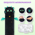 Mewaii Long Cat Plush 5 Sizes, 120% Extra Filling Giant Plushness Kids Body Pillow, Kawaii Cute Big Eyes Cat Stuffed Animals Plushies, Big Long Body Pillow Cat Plush Gift for Girls 44”