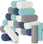 Shimeyao 24 Packs Fleece Throw Blanket Soft Warm Lightweight Fleece Blanket Cozy Throw Bulk for Bed Couch Sofa Home Office Wedding Gifts Suitable for Seasons, 50 x 60 Inches (Cool Color)