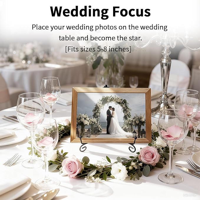 Iron Plate Stands for Display,Foldable Book Holder & Easel Stand for Sign, Versatile Poster Stand and Small Plate Stand for Home Decor, Art, Photo Frame, Card, Crystal Display (Black, 6 inch (4Pcs))
