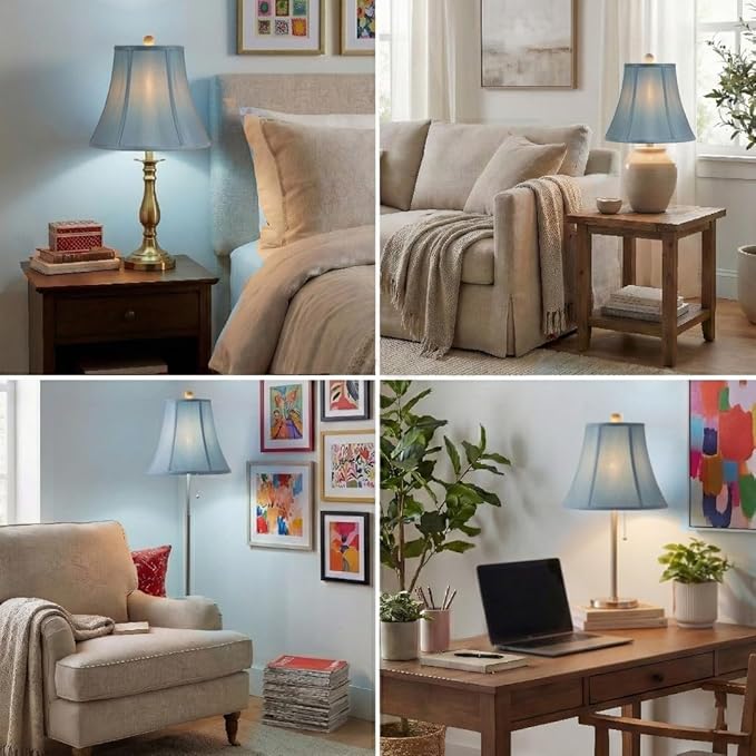 Royal Designs, Inc. BSO-704-14BLU-2 True Bell Basic Lamp Shade, 7 x 14 x 11.5, Blue, 2-Pack