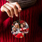Personalized Christmas Ornaments with Picture Custom Christmas Ornament 2025 Customized Photo Ornament for Christmas Tree Ceramic Xmas Tree Decor for Family Couples Friends