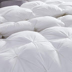 Luxurious All-Season Goose Down Comforter California King (Cal King) Size Duvet Insert, Exquisite Pinch Pleat Design, 1200 Thread Count 100% Egyptian Cotton, 75 oz Fill Weight, White