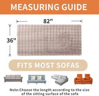 Waterproof Dog Bed Cover Non Slip Couch Covers for Dogs Washable Soft Faux Fur Sofa Cover Couch Covers for 3 Cushion Couch Sofa Pet Friendly (Khaki)