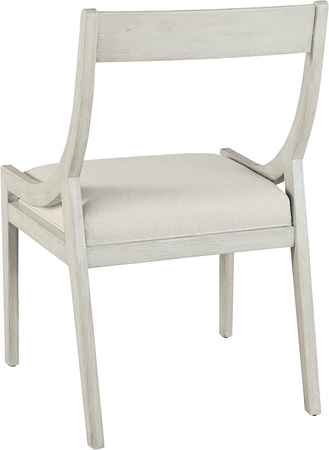 Hekman Sling Arm Chair for Living Room and Bedroom - White Finish, Sturdy Solid Wood Frame, Soft White and Taupe Color, Medium-Weight Linen Accent Chair, Traditional Living Room Furniture Decor