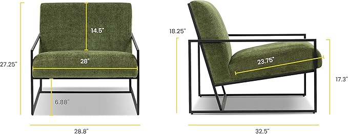 Bo Lounge Chair in Distressed Green Velvet