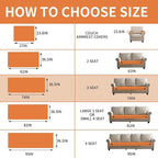 HAOMAIJIA Pet Couch Covers for Sofa Waterproof Couch Cover for Dogs Chenille Non Slip Sofa Covers Washable for 3 Cushion Couch Furniture Protector (Grey, 36.5" x 74" 1 Pack)