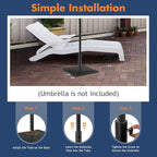 Giantex 35 lbs Patio Umbrella Base, 20 inch Heavy Duty Square Outdoor Umbrella Stand for 1.6''-1.9'' Poles, 4 Adjustable Pads Anchor Holes, Umbrella Holder for Deck Yard Poolside Garden