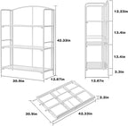 Crofy No Assembly Folding Bookshelf for Living Room, 3 Tier White Collapsible Book Shelf for Home Office, Portable Bookcase Storage Organizer