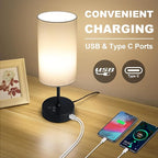 Unicozin Table Lamp,3 CCT 3000K/4500K/6500K & RGB Color Changing,Stepless Dimmable Touch Control Bedside Lamp for Reading,Ambience Nightstand Light for Home Decor Party,White Shade
