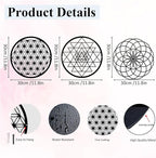3 Pcs Metal Abstract Wall Decor, Minimalist Lines Wall Hanging Art Painting, Modern Geometric Black Wall Sculpture Suitable for Home Office, Hotel Living Room, Bedroom and other Home Decoration（Circle）