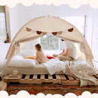 Sherilyn Full Size Bed Canopy Bed Tents Dream Tent on Bed Privacy Space Blackout Sleeping Tents Indoor Breathable Portable Cottage Drafty Room (Large)