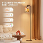 Kids Floor Lamp with Linen Shade, Dimmable Tall Standing Lamp with Remote Control & 3 Color Temperatures, Modern Floor Lamps for Living Room Bedroom Kids Room, 9W LED Bulb Included