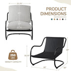 Peace nest Modern Accent Chair Comfy Living Room Suspended Chair Bedroom Armchair with Mental Frame Comfortable Upholstered Cushion for Balcony Lounge Reading Meeting Room Light Grey