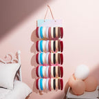 Tudomro Hanging Headband Holder for Girls Felt Hair Accessories Organizer with 60 Elastic Bands Bow Hanger Hair Bows Without Headbands(Unicorn,Pink)