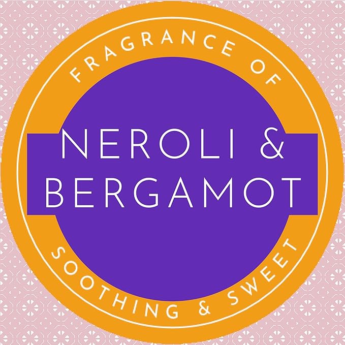 The Master Herbalist Fragrant Scented Drawer Liners in a Geometric Print (Folded) | Natural | Pack of 5 Sheets | Contains Essential Oils | Made in The UK (Helebore Pink | Neroli & Bergamot, Folded)