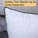 Luxury Down Fiber Pillows Queen Size, Bed Pillows for Sleeping, Pillow for Back, Stomach or Side Sleepers
