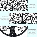 ESTART 11 Inches Tree of Life Wall Art Metal Tree Life Wall Decor Family Tree Wall Plaque Wall Hanging Sculptures for Balcony Porch Bedroom Living Room Kitchen Garden Office Indoor Outdoorr (Black)