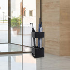 MyGift Premium Hotel Series Opaque Black Acrylic Freestanding Umbrella Holder Rack, Commercial Grade 12mm & 8mm Thick Acrylic Home Entryway Storage Stand for Long and Short Umbrellas