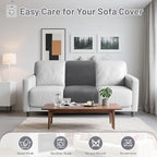 Recliner Sofa Covers 100% Waterproof Velvet L Shape Recliner Couch Covers for Dogs Pets Washable Anti Slip 1 Additional Couch Cover for Reclining Couch (Additional Seat, Dark Gray)