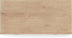 Signature Design by Ashley Cielden Contemporary Chest of Drawers with Textured Cane Details and 5 Drawers, Bronze Knobs, Wood, 52.48" High, Light Brown