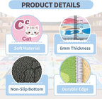 Kids ABC Rug for Playroom, Classroom Alphabet Area Carpet Playmat,Washable Toddler Mat for Baby Room,Play Room,Bedroom,Floor,Nursery (Blue,4'x6')