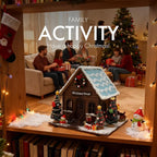 DIY Miniature House Kit: Christmas Vintage Street 3D Wooden Model - Challenging Adult Building Project, Unique Holiday Home & Room Decor (6.3" x 6.7" x 6.7")