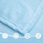 Tinideya 6 Pcs Flannel Fleece Throw Blanket Bulk 50 x 60 Inch Soft Fleece Blanket Warm Throw Blankets Coral Blankets for Couch Sofa Home Wedding Gifts Season (Sky Blue)
