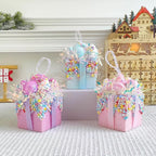 Christmas Tree Gift Box Ornament Set,3 Pieces Macaron Color Candy Gift Hanging Ornaments for Christmas, New Year, Easter, Birthday (Pink Purple Blue)