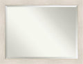 Amanti Art White Wall Mirror 35x45 Hardwood White Wash Rectangle Bathroom Mirror for Wall Decor Living Room, X-Large Country Rustic Wood Frame, Hangs Horizonally and Vertically, Bathroom Decor,