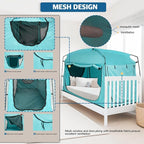 Bed Tent,Portable Privacy Sleeping Bed Canopy,Blackout 90% Drapes for Kids and Adult,Indoor Space Tent with Breathable Large Mesh Windows
