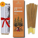 Balsam Cedar Incense Sticks - (80 Scented Sticks) Charcoal Free, Made from Upcycled Flowers | Like Freshly Cut Christmas Tree Incense Sticks, Cypress Woodsy & Moss Notes | for Holiday Cheers