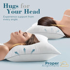viewstar Bed Pillows King Sizes Set of 2, Hotel Quality Cooling Down Alternative Pillows for Side, Back, or Stomach Sleepers, Firm