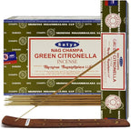 Green Citronella Incense Sticks and Incense Stick Holder Bundle Insence Insense Satya Incense