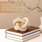 3 Link Wood Knot Decor Rustic Home Décor Accents Hand Carved Coffee Table Decoration, Boho Chain Link Decoration, Modern Shelf, Rustic Objects for Home Living Room Bedroom(Natural)