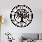 Wall Clocks for Living Room Decor - Tree of Life Big Wall Clock, Quiet and No Ticking Suitable for Wall Decor, Living Room Decoration, Kitchen Decoration (16 in)