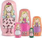 Gejoy Russian Nesting Dolls for Kids Handmade Matryoshka Wooden Stacking Toys Nesting Dolls Collectible Gifts for Winter Christmas Holiday Present Boys Girls Adults Home Decor(Fairy)