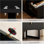 Modern Chest of Drawers with 9 Drawers,Deep Drawers,Clothes Organizer,Large Storage Cabinet for Living Room, Bedroom,Hallway,with Anti-Tipping Device,Dark
