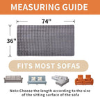 Waterproof Dog Bed Cover Non Slip Couch Cover for Dogs Washable, Dog Couch Cover Protector Faux Fur Pet Couch Covers for Sofa, Couch Covers for 3 Cushion Couch Sofa Pet Friendly (Grey)