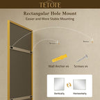 TETOTE Brushed Gold Mirror Beveled Frame 60" x 36" Large Brass Gold Rectangle Bathroom Vanity Wall Mirror for Over Sink, Modern Farmhouse, Tempered Glass, Shatterproof, Stronger Frame