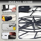 Maclou Geometric Metal Wall Art, Wrought Iron Wall Decor, Metal Scroll Wall Decor, Vintage Farmhouse Wall Hanging for Living Room, Bedroom, Bathroom (White,30"x30" / 76x76cm)