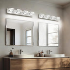 SOLFART Bathroom Vanity Light Over Mirror - 4 Light Led Vanity Light Fixture 26inch Matt Lights for Medicine Cabinet