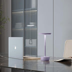 2 Pack Cordless Table Lamps Rechargeable, 5000mAh Portable LED Table Light, 3 Color Stepless Dimming Battery Powered Table Lamp, for Patio/Restaurant/Home/Outdoor.(Light Purple)