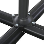Outsunny 4-Piece Outdoor Patio Offset Umbrella Base Stand Weight Holder w/Cross Base for Powerful Support, 158lbs Sand or 132lbs Water Filled, Black