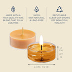 PartyLite Gift Set of 12 Universal Tea Lights, Salted Honey Bourbon Scented, Notes of Raw Honey and Bourbon with Vanilla Bean and Sea Salt, 4-6 Hour Burn Time, Luxurious & Rich, Perfect for Gifting