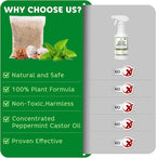 Pest Repellent Pouches, 10 Pack Peppermint Oil for Mice, Rodent, Mouse, Rats, Spider, Squirrel, Pest Control Indoor & Outdoor, Natural Mouse Deterrent Replace Traps Family & Pet Safe
