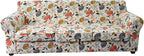 KRFOONN 3 Piece Stretch Sofa Couch Covers for 2 Cushion Couches Printed Sofa Loveseat Slipcover with 2 Separate Seat Cushion Covers Washable Sofa Slip Covers Furniture Protector (Loveseat, 01), Medium