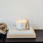 Calyan Wax Co. Vetiver & Tonka 3 Wick Scented Candle - 43 Hour Burn - Luxury 3 Wick Soy Candles - Non Toxic Soy Wax Candles - Long Lasting Large Glass Jar Candle for Home - 14.9oz