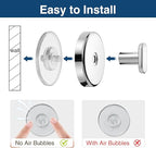 pickpiff Suction Cup Hooks for Shower: 15 LB Strong Wall Hanger for Bathroom, Front Door, Glass, Window, RV, Holder for Towel, Christmas Wreath, Coat, Loofah, Waterproof & Reusable, Silver 4-Pack