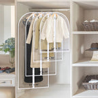 Garment Bags for Hanging Clothes, SMINDER Clear Plastic Bags Full Zipper Suit Bags PEVA Breathable Lightweight Garment Covers for Closet Storage, Suitable for Shirts, Jackets, Gowns (24" x 50"/8 Pack)